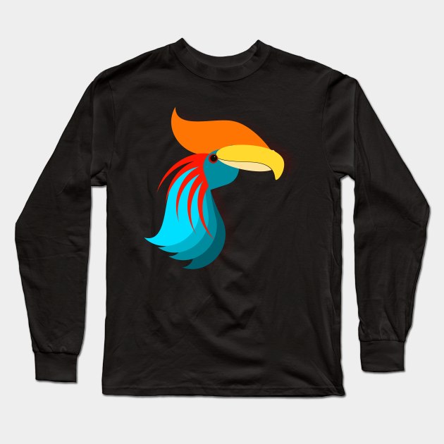 Hornbill Long Sleeve T-Shirt by CreativeByDesign